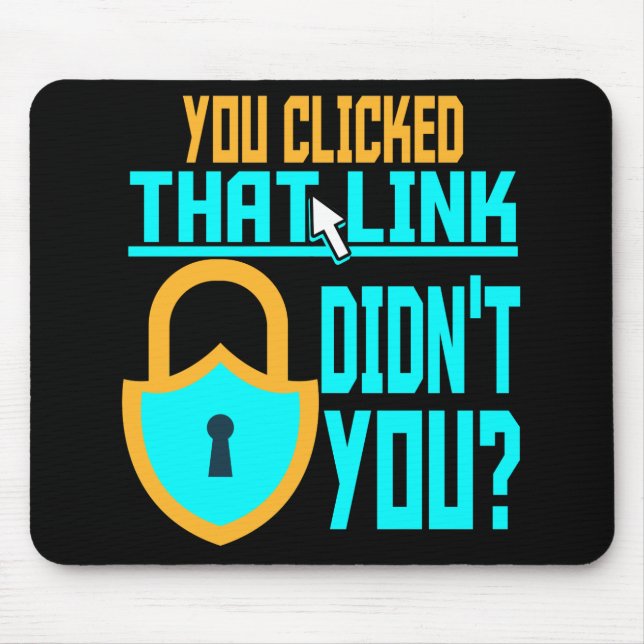 Funny Cyber Security Gift Computer Hacker Tech Mousepad (Vorne)