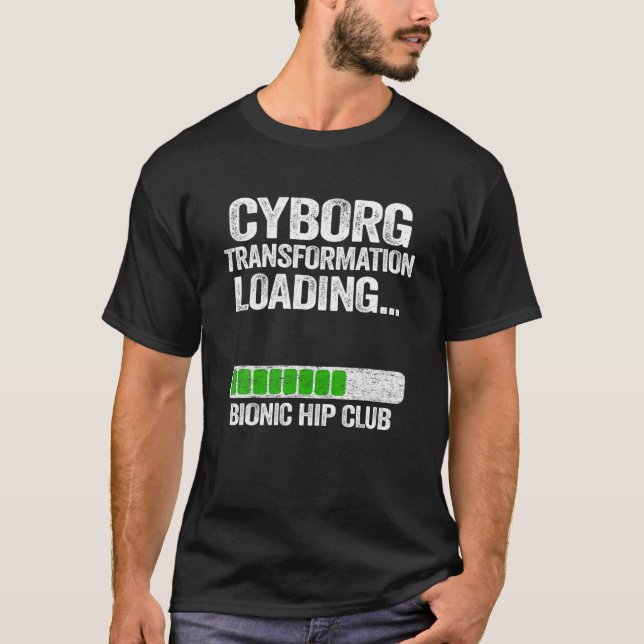 Funny Cyborg Transformation Laden gebrochen Angesa T-Shirt (Vorderseite)