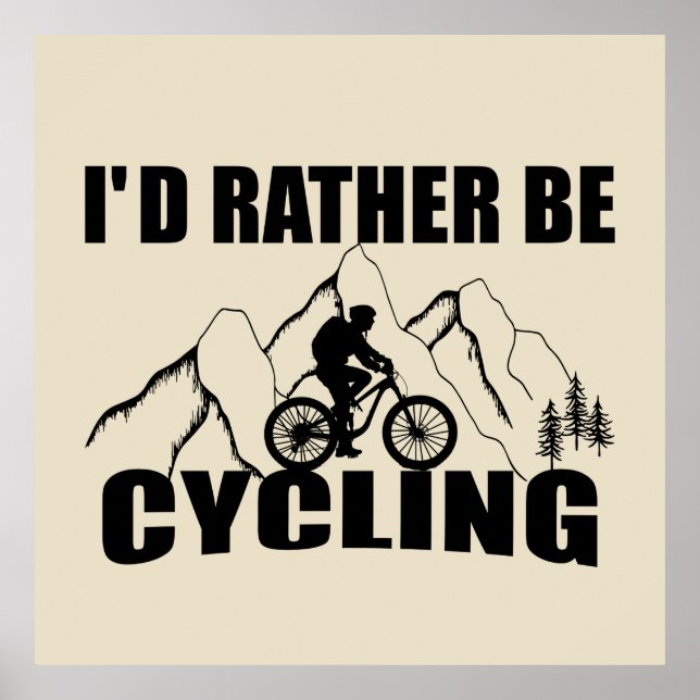 Funny Cycle Zitat Poster (Vorne)
