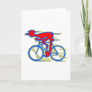 Funny Cycling Abstrakt Karte