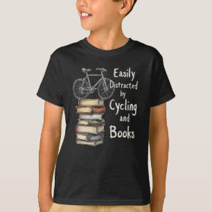 Funny Cycling and Books Lover Zitat T-Shirt