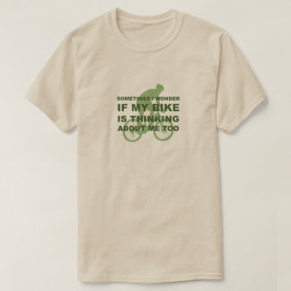 Funny Cycling Bike denkt über mich zu grün T-Shirt