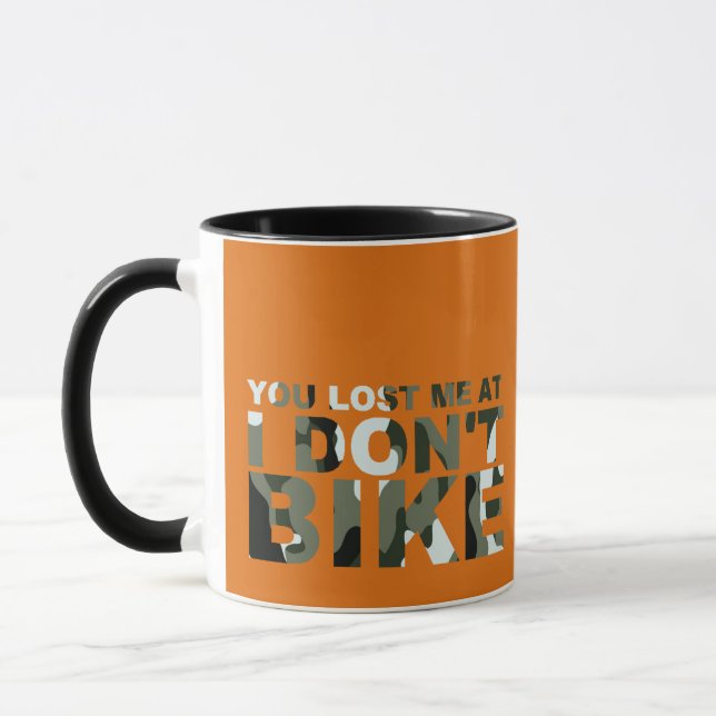 Funny Cycling Camouflage Sie haben mich verloren D Tasse (Links)