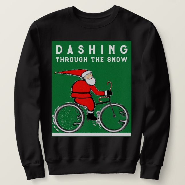 Funny Cycling Cyclist Weihnachten Sweatshirt (Design vorne)