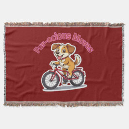 **Funny Cycling Dog – Cute Dog Riding a Bicycle Il Decke