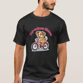 **Funny Cycling Dog – Cute Dog Riding a Bicycle Il T-Shirt