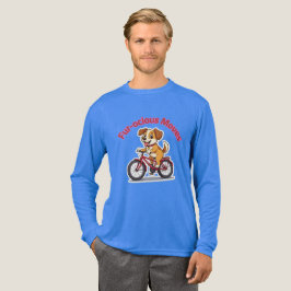 **Funny Cycling Dog – Cute Dog Riding a Bicycle Il Tri-Blend Shirt
