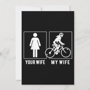 FUNNY CYCLING - IHRE EHEFRAU - MEINE EHEFRAU CYCLI EINLADUNG