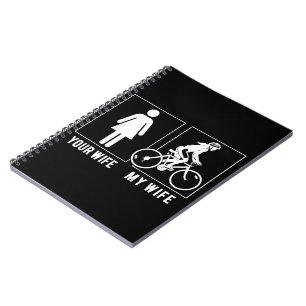 FUNNY CYCLING - IHRE EHEFRAU - MEINE EHEFRAU CYCLI NOTIZBLOCK