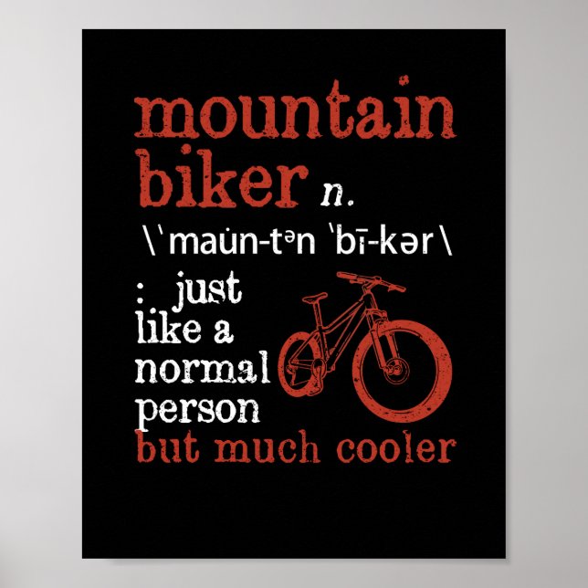 Funny cycling MTB Downhill Biking Mountain Poster (Vorne)