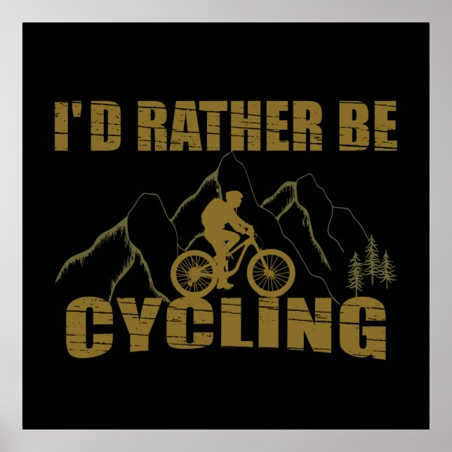 Funny Cycling Quotes Poster (Vorne)