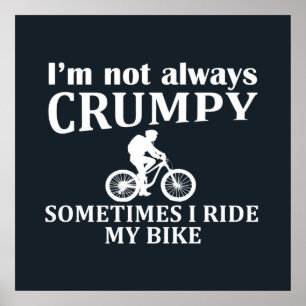 Funny Cycling Quotes Poster