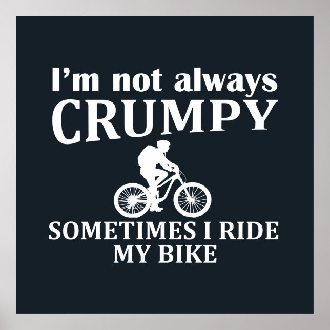 Funny Cycling Quotes Poster (Vorne)