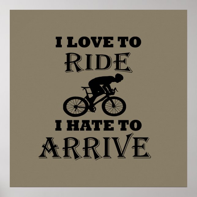 Funny Cycling Sprichwort Poster (Vorne)