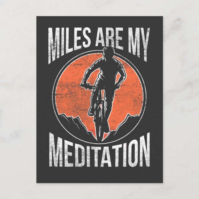 Funny Cycling Zitat Hobby Mountain Biking Postkarte (Vorderseite)