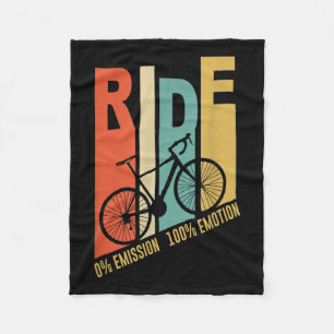 Funny Cyclist Bicycle Gift Umwelt Schutz Fleecedecke