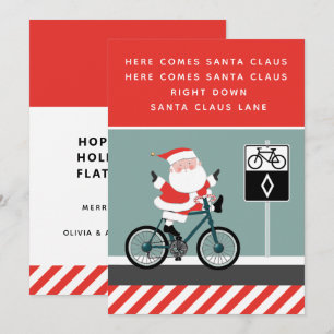 Funny Cyclist Bike Holiday Card