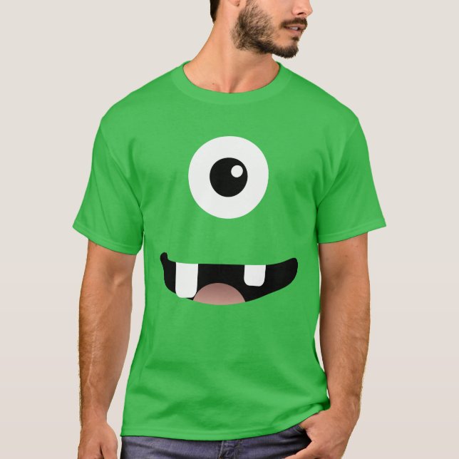 Funny Cyclops Ein Mit Augen Monster Halloween-Kost T-Shirt (Vorderseite)