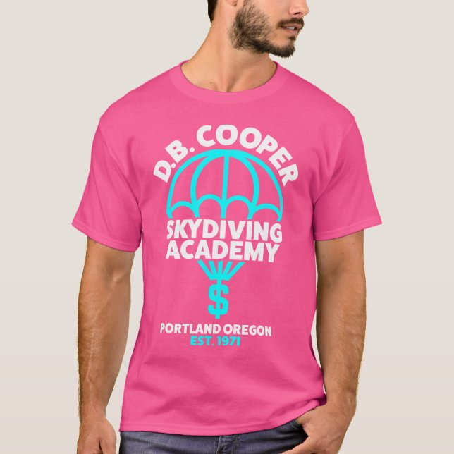 Funny D.B. Cooper - Db Cooper Skydiving Academy T-Shirt (Vorderseite)