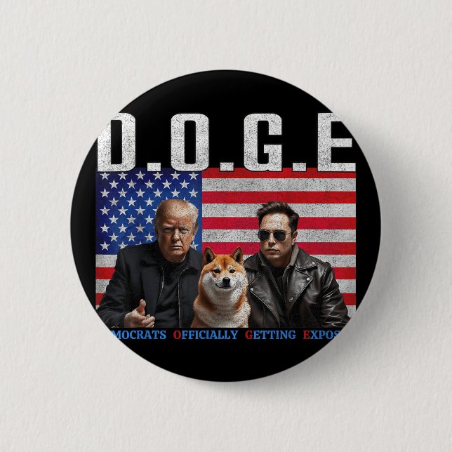 Funny D.o.g.e Doge Demokraten offiziell bekommen Button (Vorderseite)