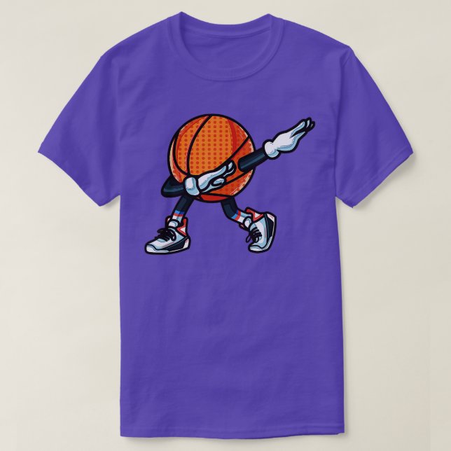 Funny Dabbing Basketball Tanz mit Schuhen Maskottc T-Shirt (Design vorne)