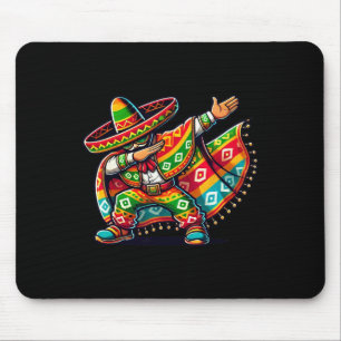 Funny Dabbing Boys Mexican Poncho Cinco De Mayo Mousepad
