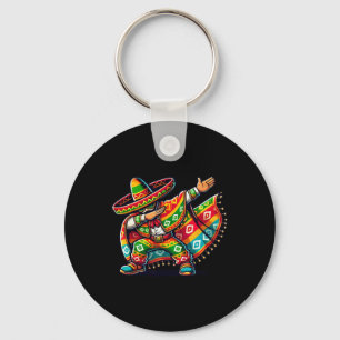 Funny Dabbing Boys Mexican Poncho Cinco De Mayo Schlüsselanhänger