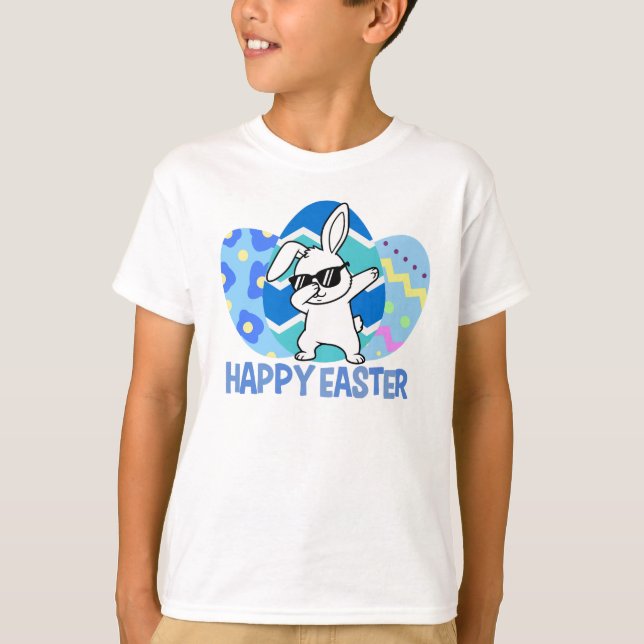 Funny Dabbing Bunny Happy Easter T Shirt (Vorderseite)