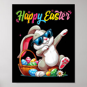 Funny Dabbing Bunny Osterfeier Ostern Für Jungs G Poster