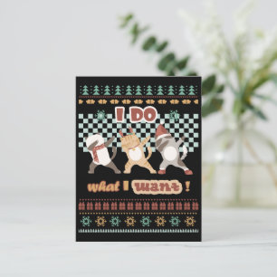 Funny Dabbing Cat - Ich tue, was ich Gewollt habe Postkarte