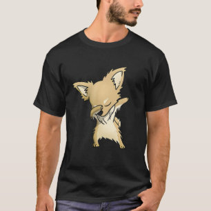 Funny Dabbing Chihuahua Long Haired Dog Dab Dab Ta T-Shirt