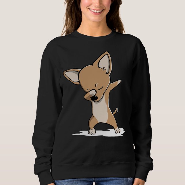 Funny Dabbing Chihuahua Sweatshirt (Vorderseite)