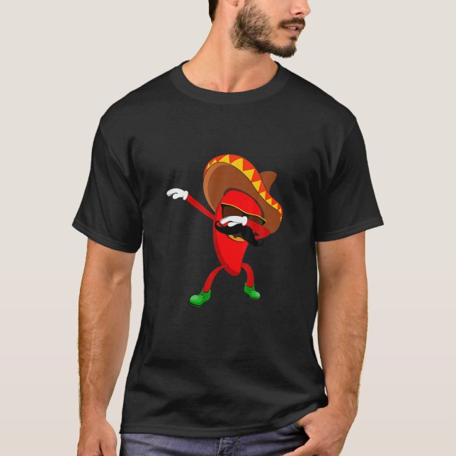 Funny Dabbing Chili Mexicanisches Pepper Dab Gesch T-Shirt (Vorderseite)