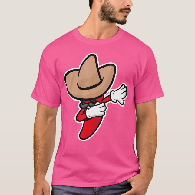 Funny Dabbing Chili Pepper T Shirt Cinco De Mayo G (Vorderseite)