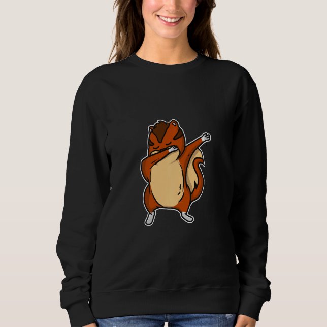 Funny Dabbing Chipmunk Dab Dance Cooles Eichhörnch Sweatshirt (Vorderseite)
