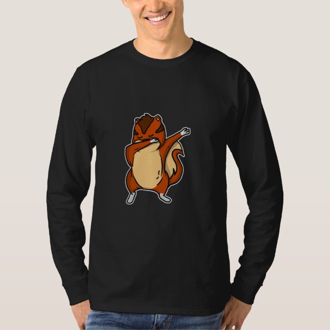 Funny Dabbing Chipmunk Dab Dance Cooles Eichhörnch T-Shirt (Vorderseite)