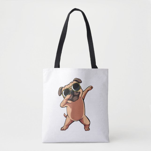 Funny Dabbing Dab Mops Hunde Tiere Tanz Tier Welpe (Vorderseite)