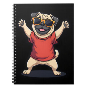 Funny Dabbing Dab Mops Hunde Tiere Tanz Tier Welpe Notizblock