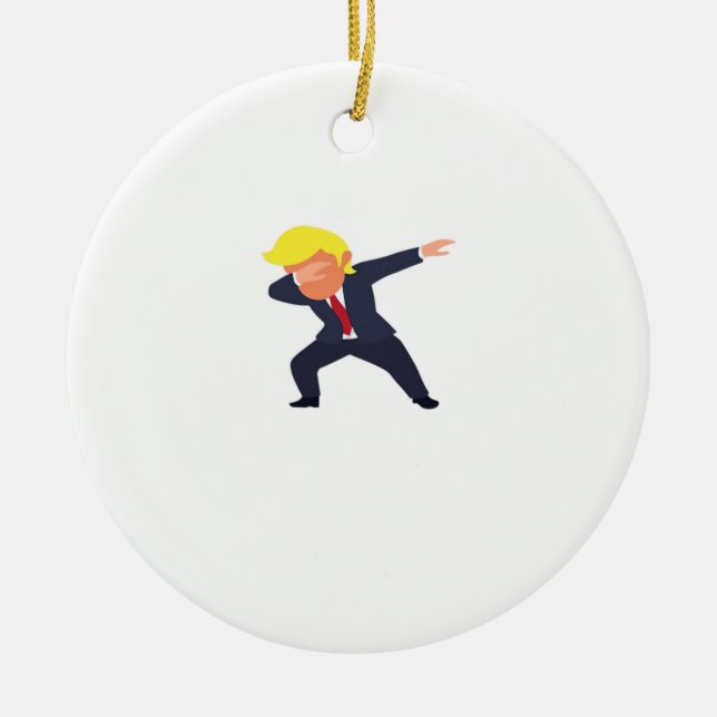 Funny Dabbing Design Classic Keramik Ornament (Vorne)
