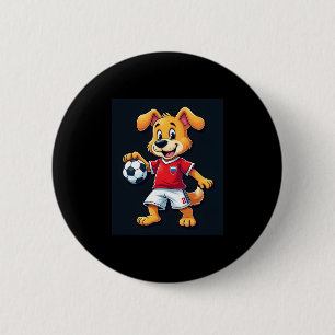 Funny Dabbing Dog Russland Fußball Jersey Russisch Button