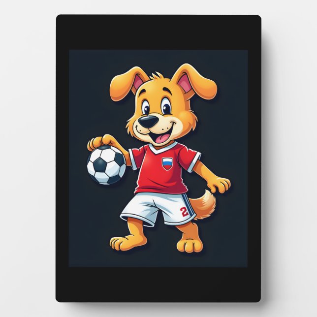 Funny Dabbing Dog Russland Fußball Jersey Russisch Fotoplatte (Vorderseite)