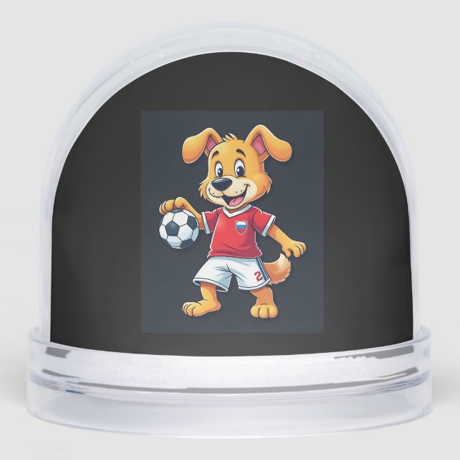 Funny Dabbing Dog Russland Fußball Jersey Russisch Schneekugeln (Vorderseite)
