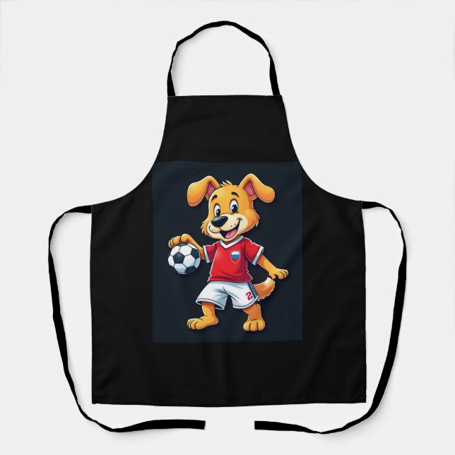 Funny Dabbing Dog Russland Fußball Jersey Russisch Schürze (Vorderseite)