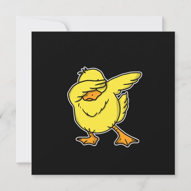 Funny Dabbing Duck Dab Aquatic Bird Lover Geschenk Einladung (Vorderseite)