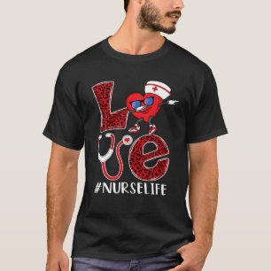Funny Dabbing Herz Liebe NICU Nurse Valentine Nurs T-Shirt