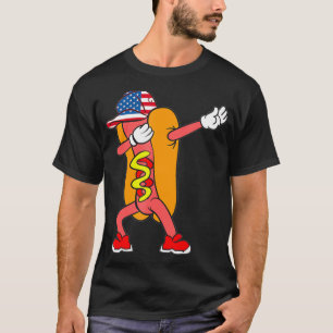 Funny Dabbing Hot Dog Tagesgeschenk für Hunde T-Shirt