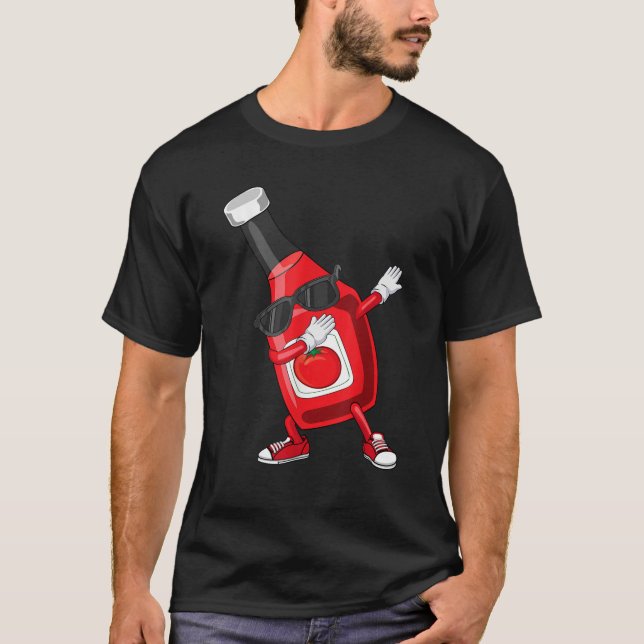 Funny Dabbing Ketchup Lover Gift For Kids Boy Cute T-Shirt (Vorderseite)