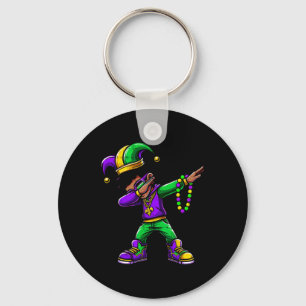 Funny Dabbing Mardi Gras für Black Boy Outfit Jest Schlüsselanhänger