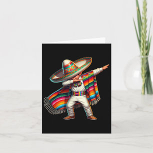 Funny Dabbing Mexican Poncho Sombrero Cinco De May Karte