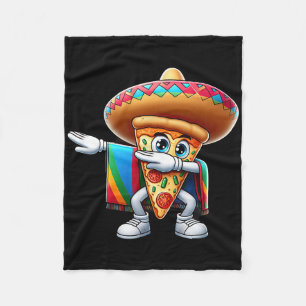 Funny Dabbing Mexikos Pizza Dance Food Lover Gradu Fleecedecke